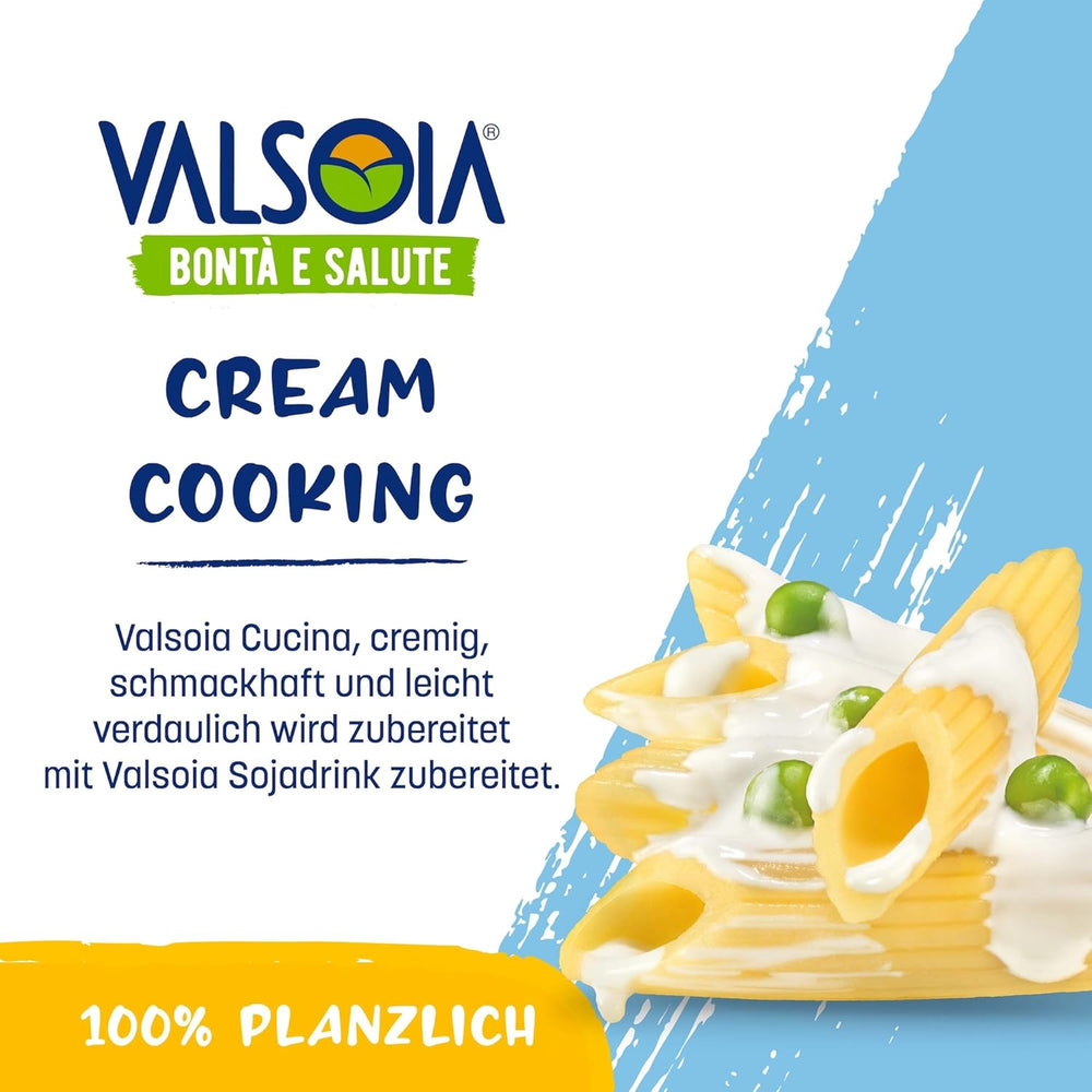 Condisoia cream, ideal cooking cream for people with lactose intolerance, vegans and vegetarians, versatile in the kitchen, 6 x 200 g