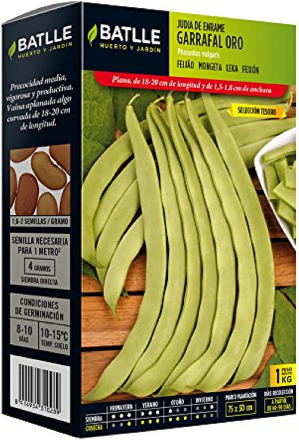 Batlle Gemüsesamen - Stangenbohne Garrofo (100G) Bohnenkerne