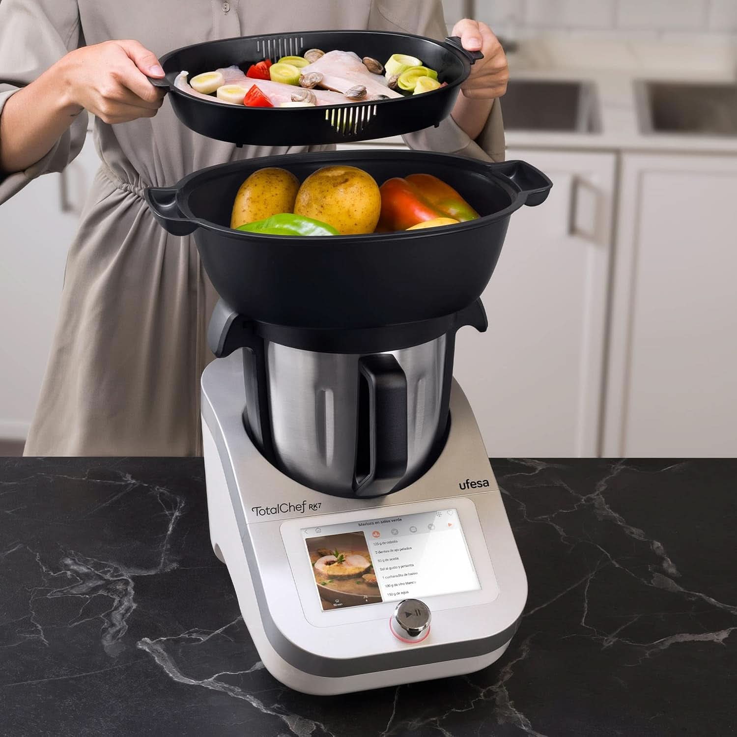 Ufesa Totalchef RK7, multifunctional food processor with cooking function, WLAN, 30 functions Naty Shop