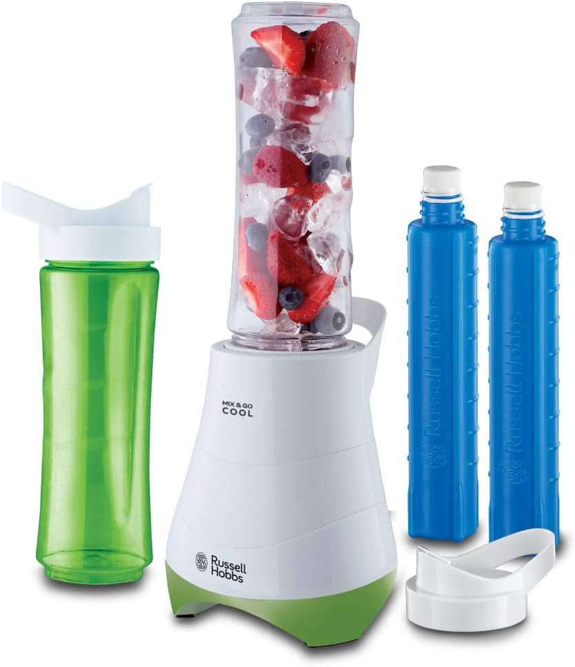 Russell Hobbs Mixer - Standmixer & Smoothie Maker to Go [23,500 U/Min Power-Motor] Inkl. 1X Mixbehälter 600Ml (Bpa-Frei, Spülmaschinen- & Bruchfest Inkl. Deckel) Zerkleinerer, Edelstahl, 23472-56 Kitchen Naty Shop Mixer Other