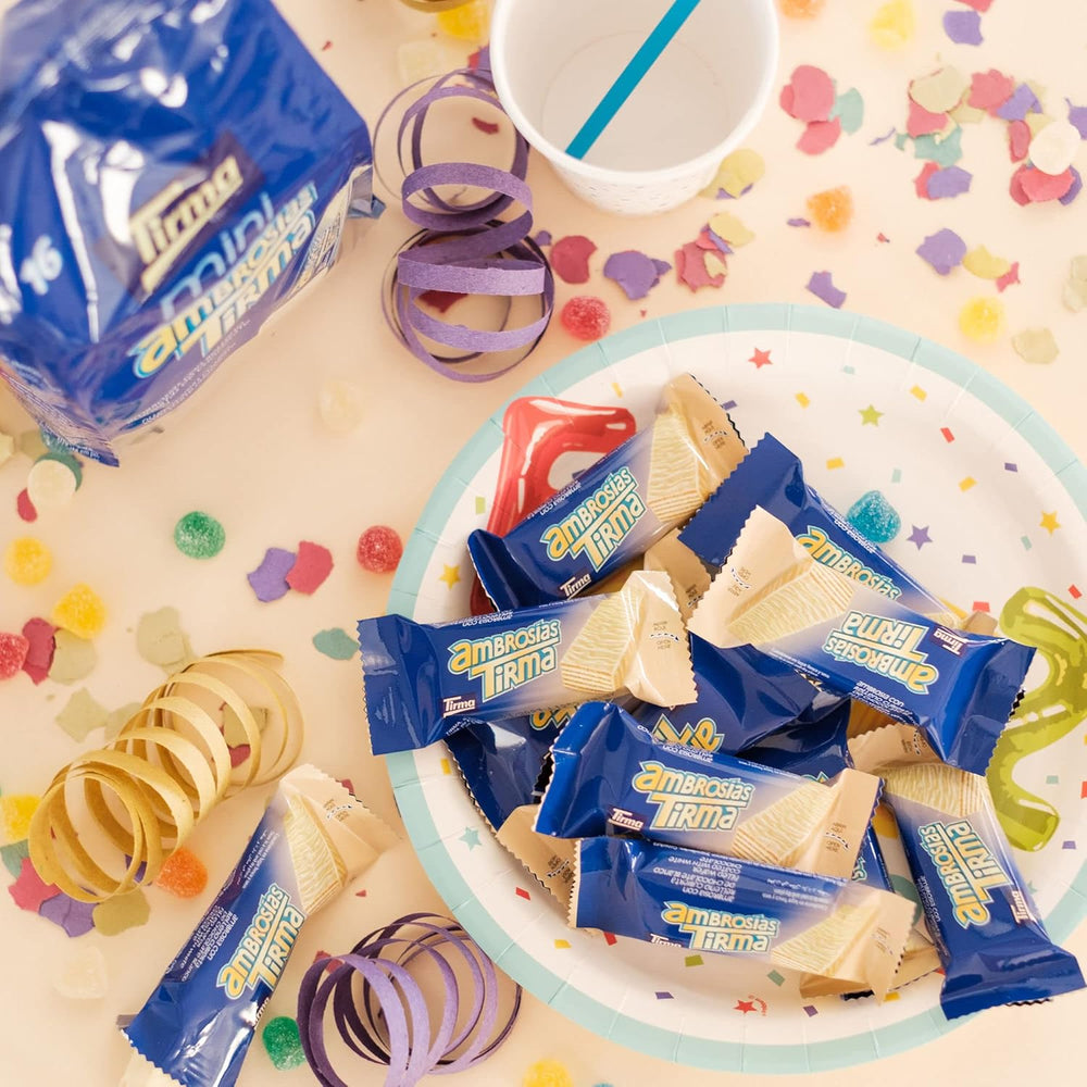 Tirma Mini White Chocolate Wafers | (16 units x 13.5g), 216g | Delicate cream filling | Non-GMO | Suitable for vegetarians | Individually packed | Packed snack