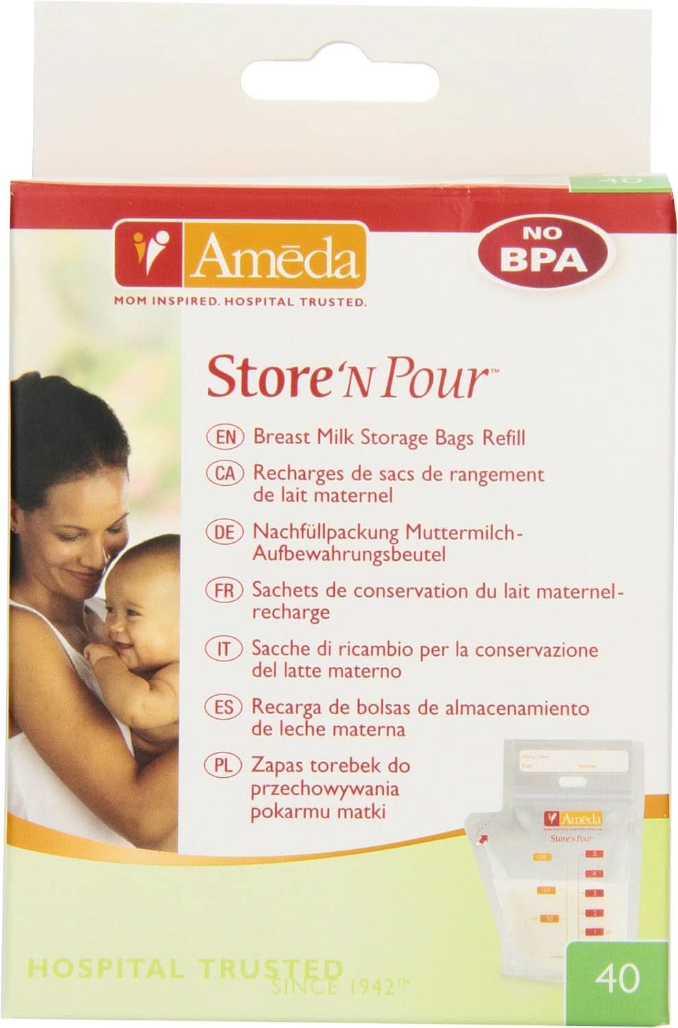 Bags for breast milk - 40 pieces Food and Breastfeeding Accessories Bebe Naty Shop