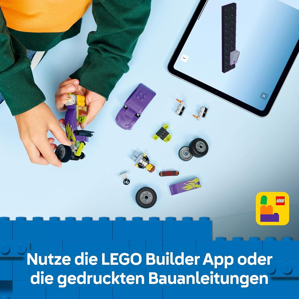 LEGO City Hot Rod - Race Car Toy w/a Driver Minifigure & Folding Roof - Fine Motor Skills Building Set - Small Birthday Gift Idea for 5+ Year Old Boys - 60485
