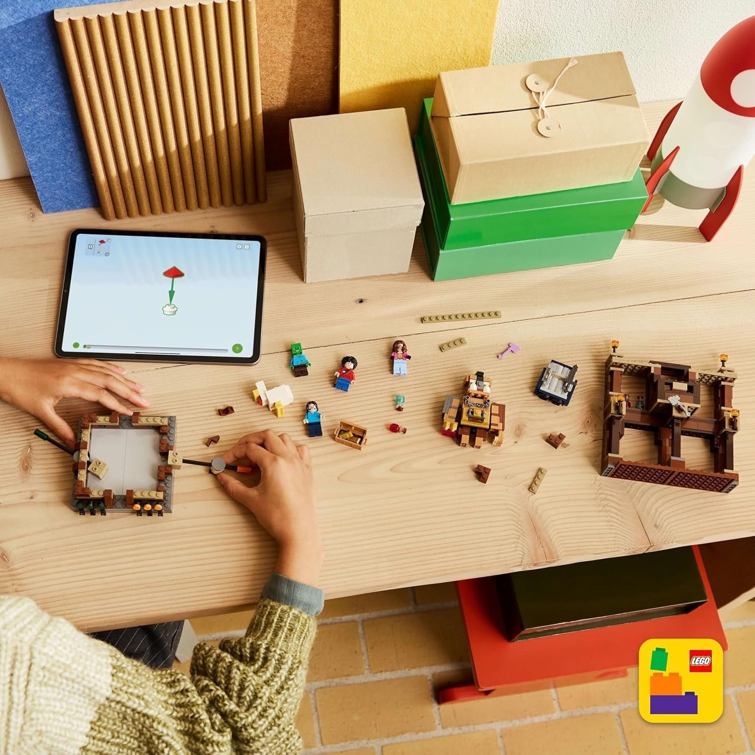 LEGO Minecraft Forest Manor cu ring de box - set pentru gameri cu zombie și Oberborst - jucărie de construcție interactivă cu echipamente și piste - cadou pentru băieți și fete 10+ - 21272 Seturi de constructie Besuche den LEGO-Store