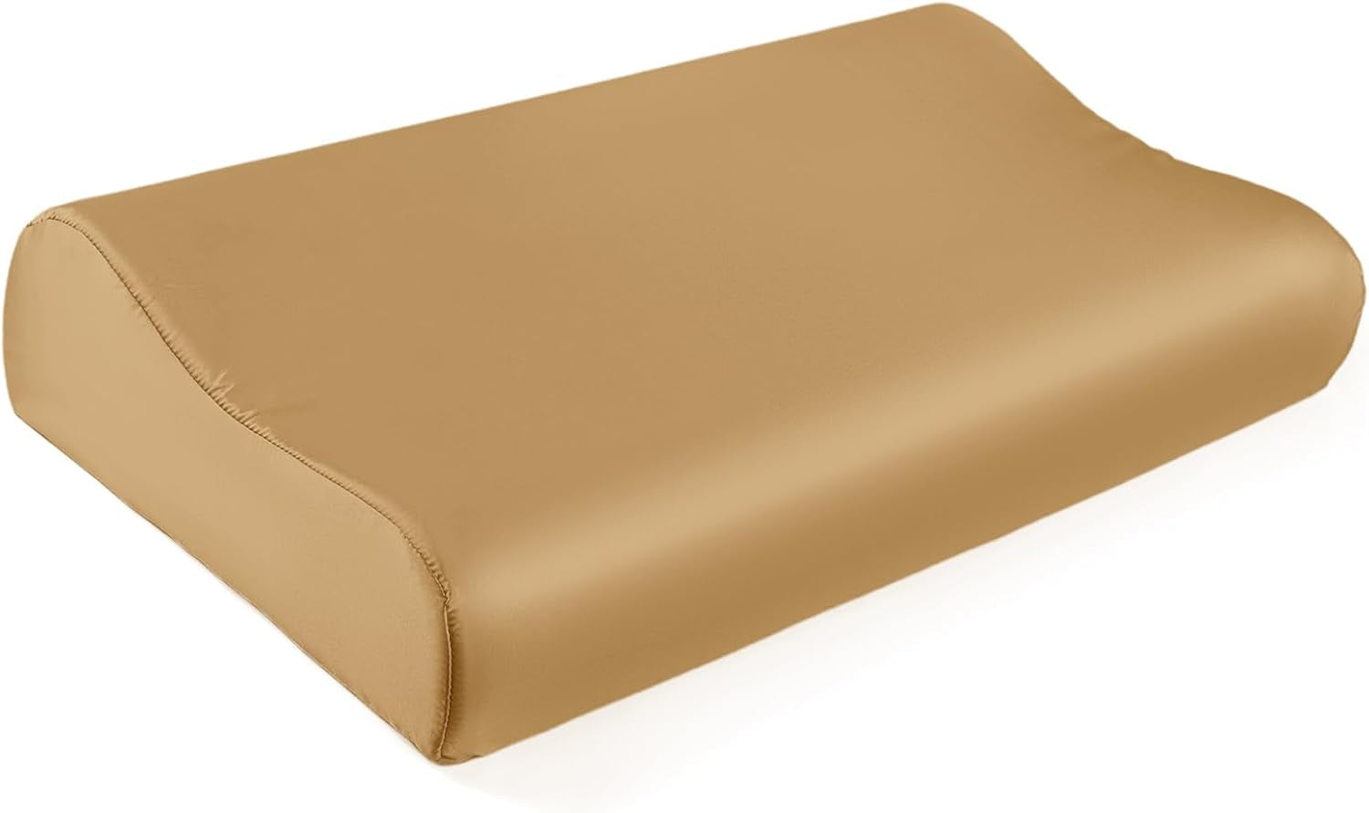 Față de pernă THXSILK din mătase de dud 19 Momme pentru pernă contur din spumă cu memorie, pernă cervicală din latex, hipoalergenică, lavabilă (50 x 30 x 10/7 cm, gri închis)