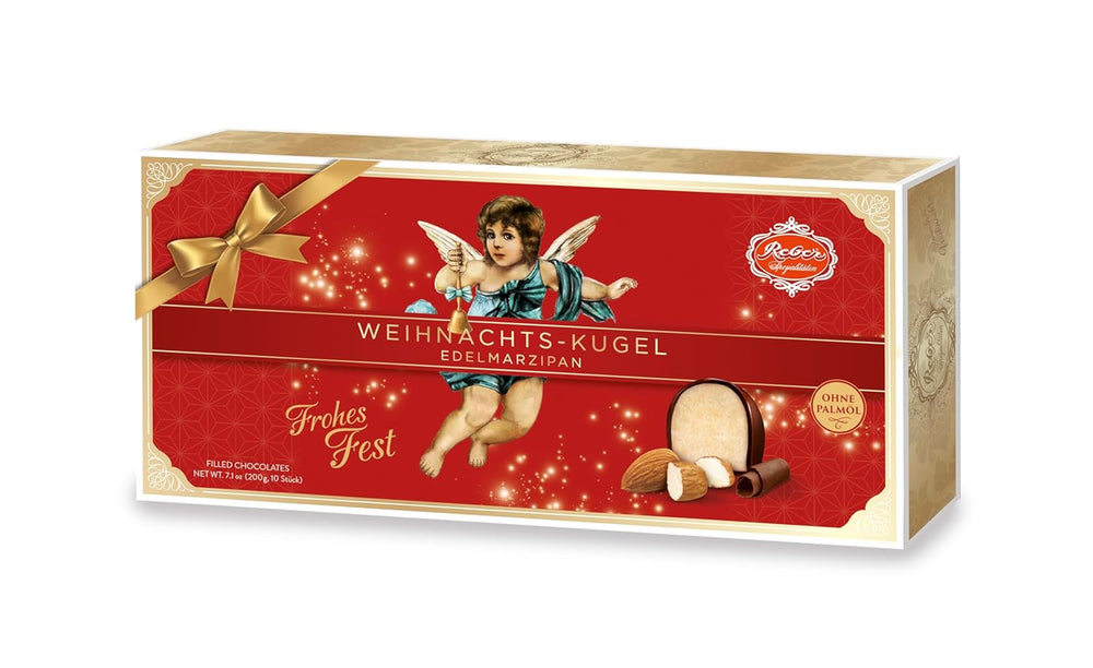 Reber Mozart balls with dark chocolate, pack of 6 with marzipan and nougat, vegan - 1 x 120 g