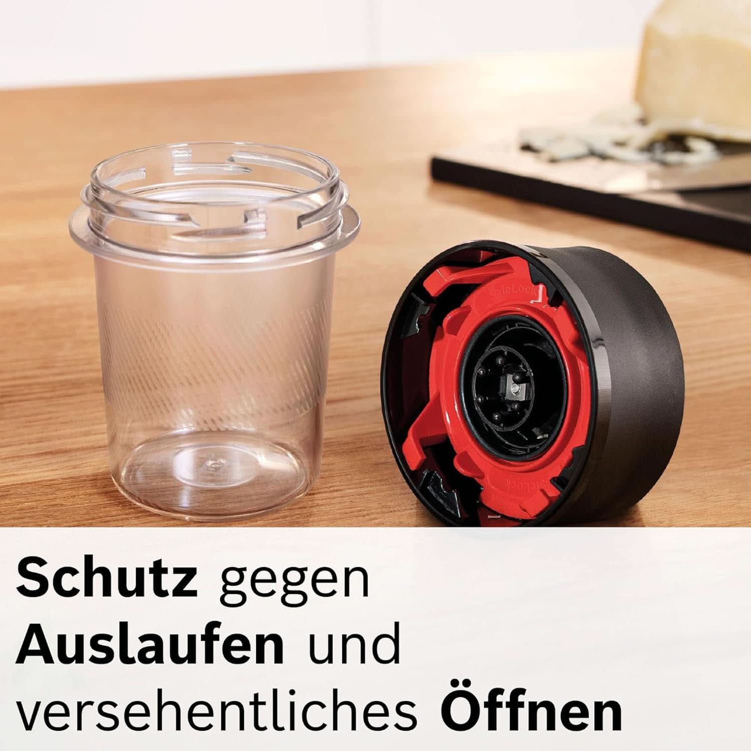 Bosch Standmixer Vitapower Serie 4 MMB6177S, Edelstahl-Klingen Made in Germany, 1.5L Thermosafe Glasbehälter, 0.6L To-Go-Flasche, Stopfer, Universalzerkleinerer, 30,000 U/Min, 1200 W, Silver Kitchen Naty Shop