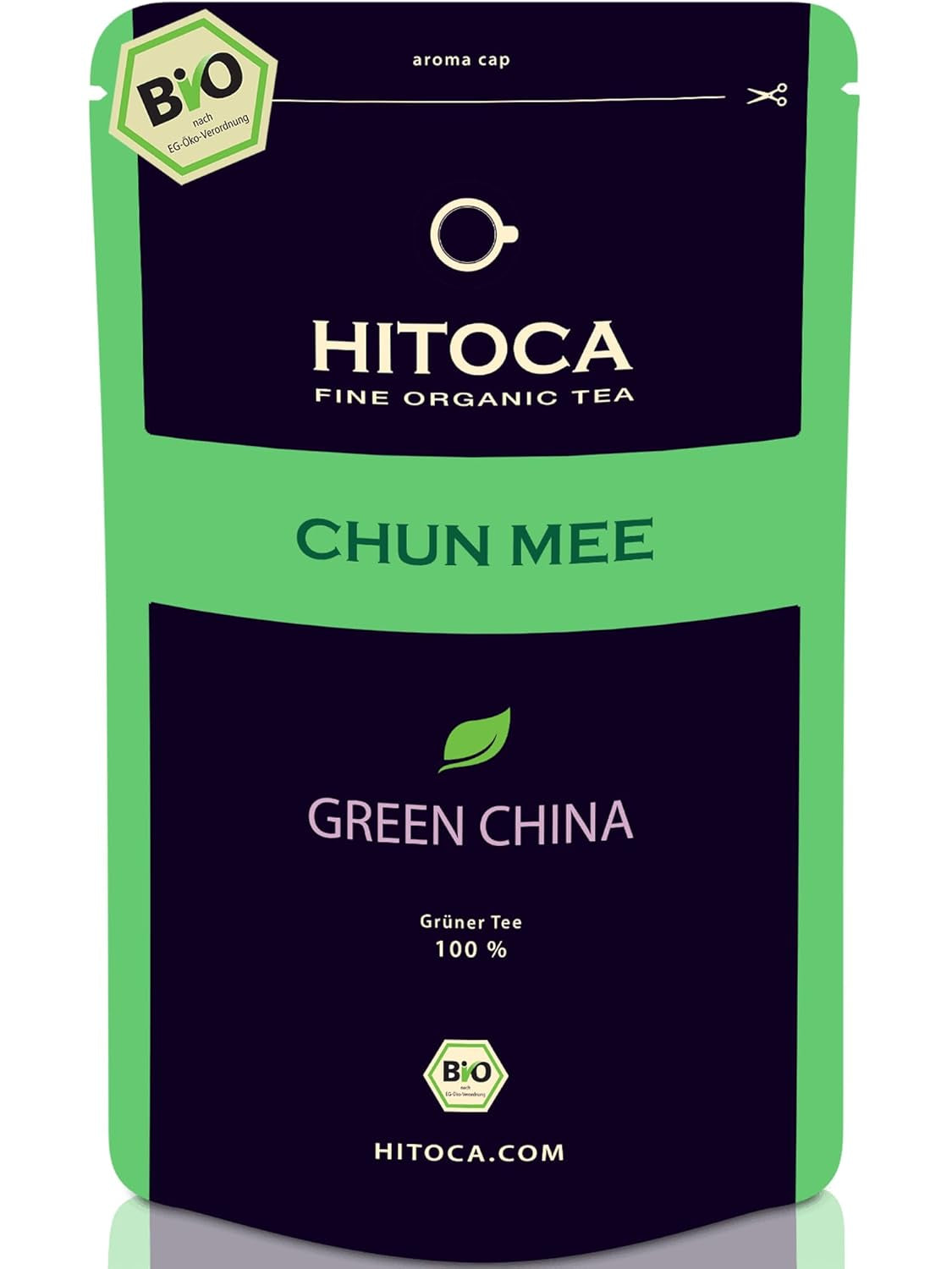 HITOCA® Ceai organic de ghimbir și lămâie - Ceai verde răcoritor în frunze de ceai cu ghimbir și lămâie