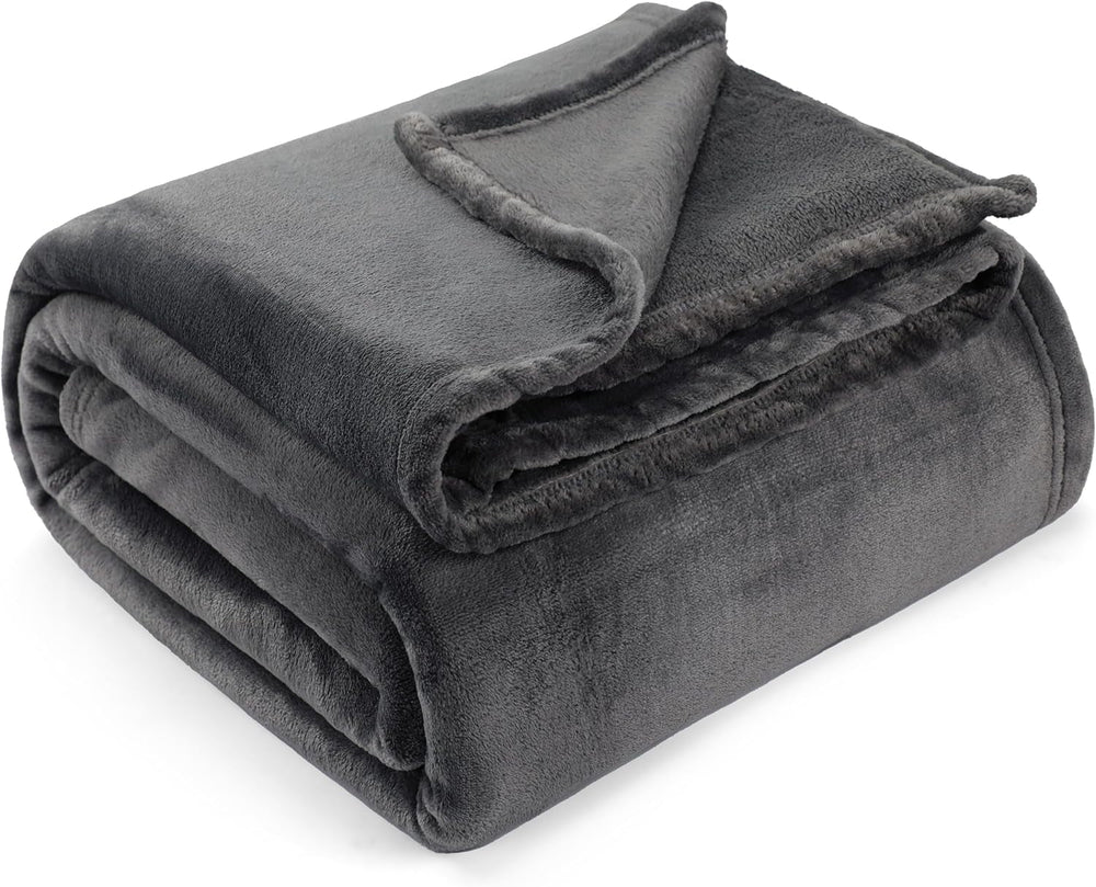 Utopia Bedding Cozy Fleece Blanket [228X228 Cm, Grey] Soft, Light, Warm and Fluffy Blanket Comfortable and Breathable Blanket for Bed Sofa Couch Beds and Blankets Besuche den Utopia Bedding-Store Gray 150X200 Cm