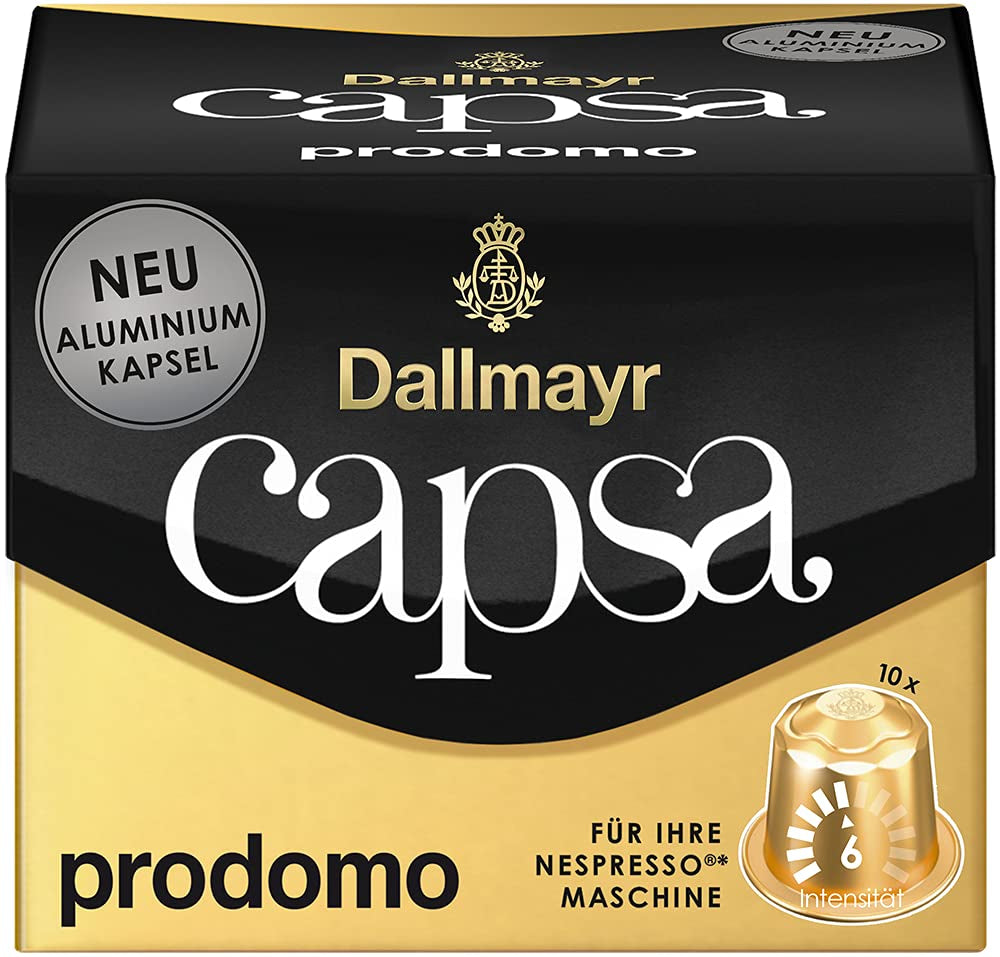 Capsa Lungo Belluno XXL, 39 Nespresso kompatible Kapseln, 1er Pack (1 x 218 g) & Capsa prodomo, 56g