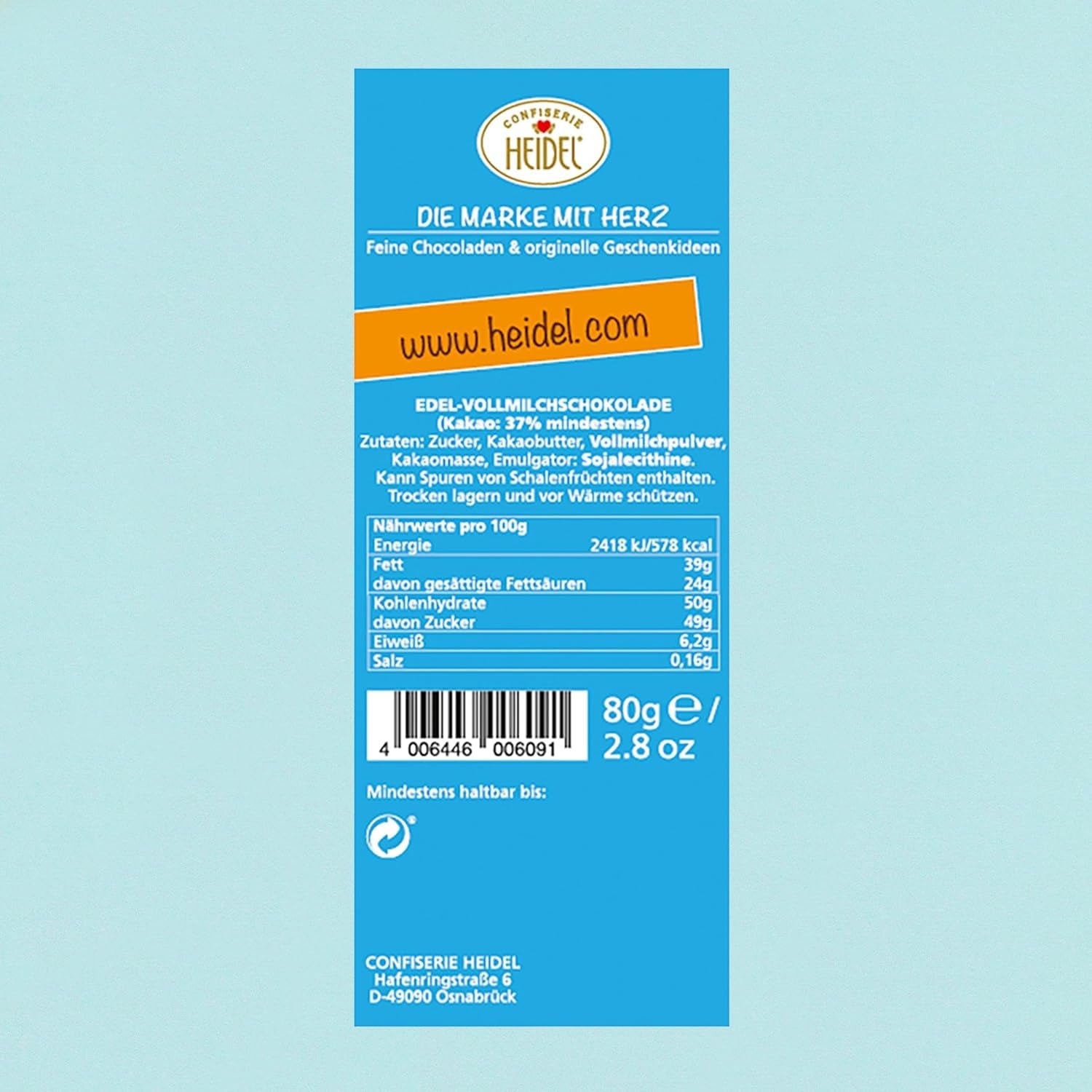 Heidel Thank You milk chocolate bars 3x80g, 16 mini-bars of 5g per package, Various expressions of gratitude, Exquisite gift idea