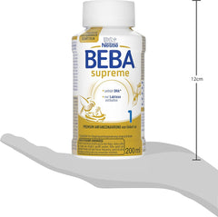 BEBA Nestlé BEBA SUPREME 1 Infant milk: ready-to-drink bottles with Omega 3, pack of 4 (1 x 200 ml)