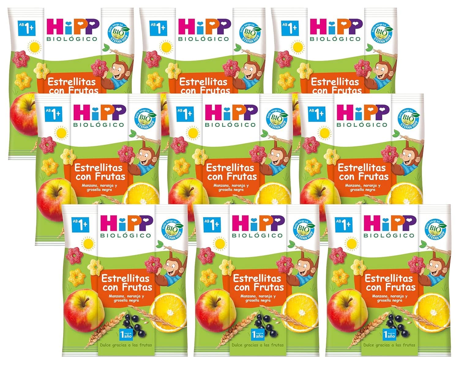 Hipp Bio Für Kinder inele crocante, pachet de 7 (7 x 25 grame) Mama si Copilul Naty Shop 9 x 30 grame Stelute fructate