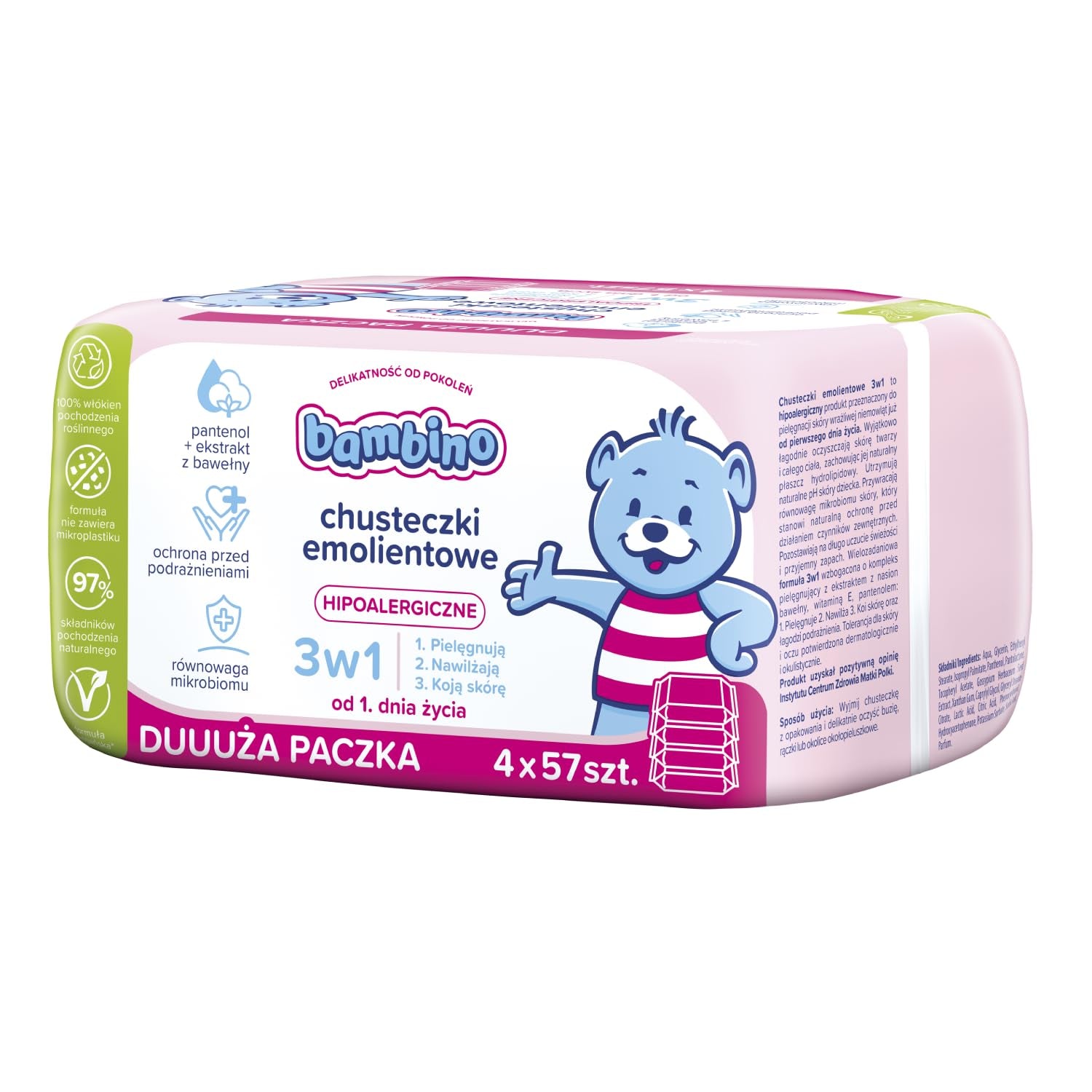 Wipes 3 in 1 4x57 pcs