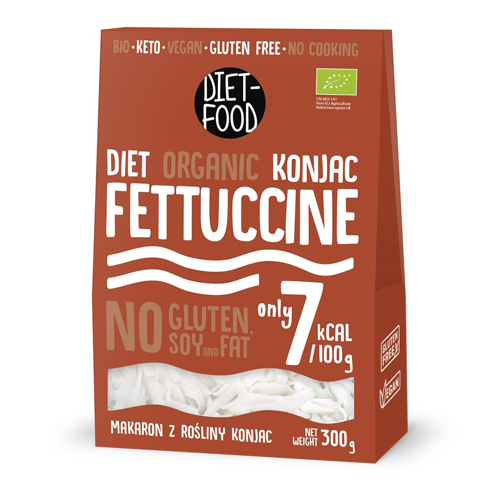 Fettuccine Konjac Noodles Bio Shirataki Diet-Food - 300g, low-carb, sugar-free, keto, vegan, low-calorie, gluten-free and egg-free, made from Konjac flour