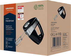 Grundig HM 5040 Premium-Handmixer (300 Watt), Schwarz-Silber Naty Shop