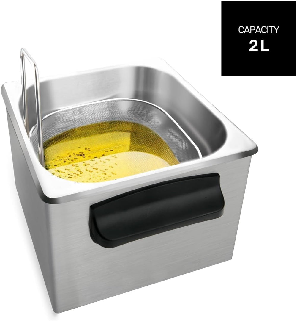 Taurus Professional 2 plus - Oil fryer, 2 liters, 1700 W, 18/8 stainless steel Appliances Naty Shop