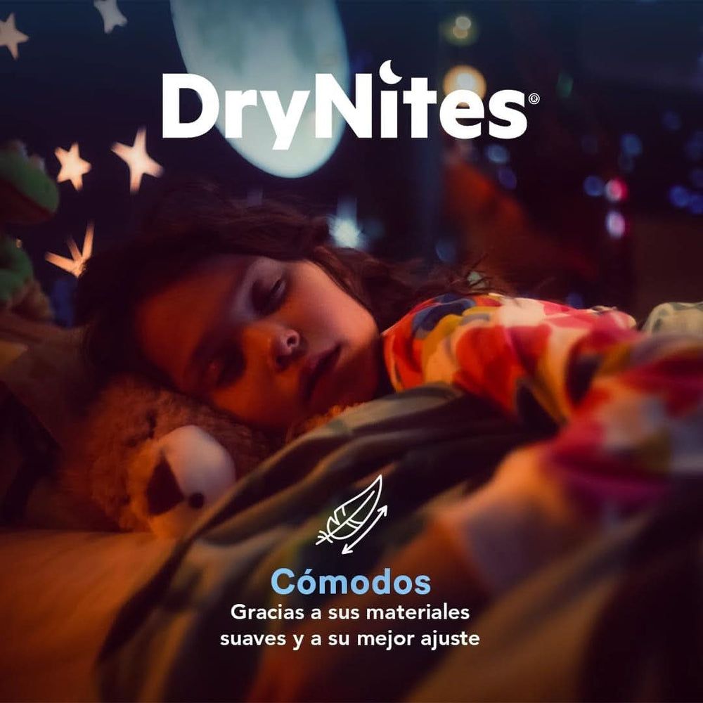 Dry Nites pajama pants for girls 3-5 years, 1 pack (16 pieces) Naty Shop