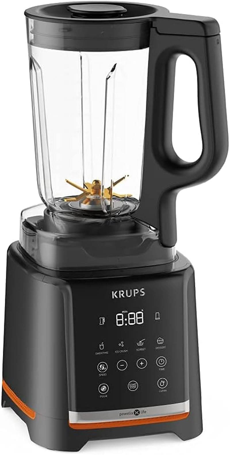 Krups Highspeed - Standmixer Infinymix KB9158 | 1600 W | 5 Automatic Programs + Manual Einstellung | Tritanbehälter | Incl. Rezeptheft | Smoothies, Shakes, Crushed Ice | Schwarz Kitchen Naty Shop