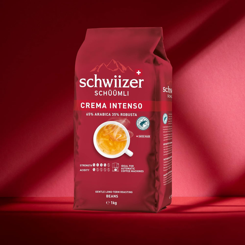 Schwiizer Schüümli Intenso, capsulă, cafea măcinată 1kg - Intensitate 4/5 - certificat UTZ (pachet de 4)