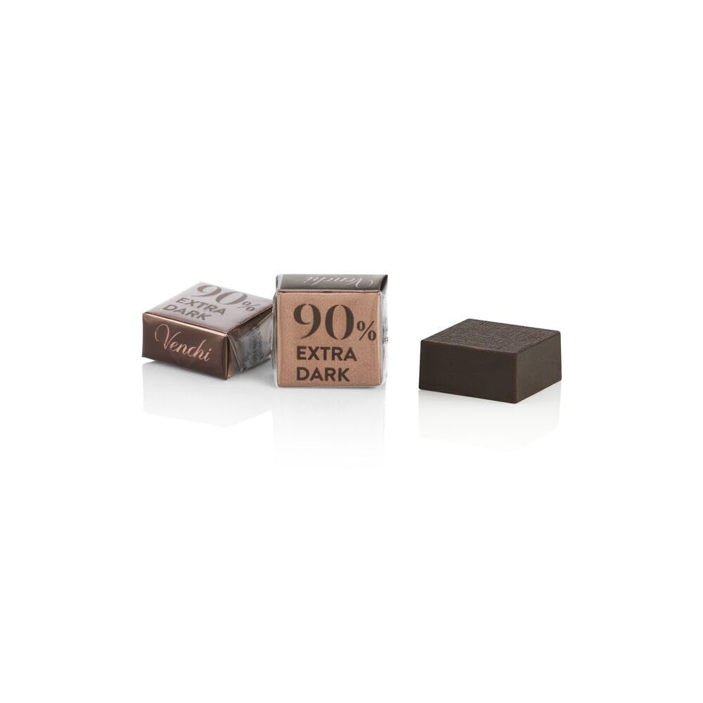 Venchi - Extra Bitter Cubes 90%, 1 kg - Chocolate with Coffee - Gluten Free - Vegan