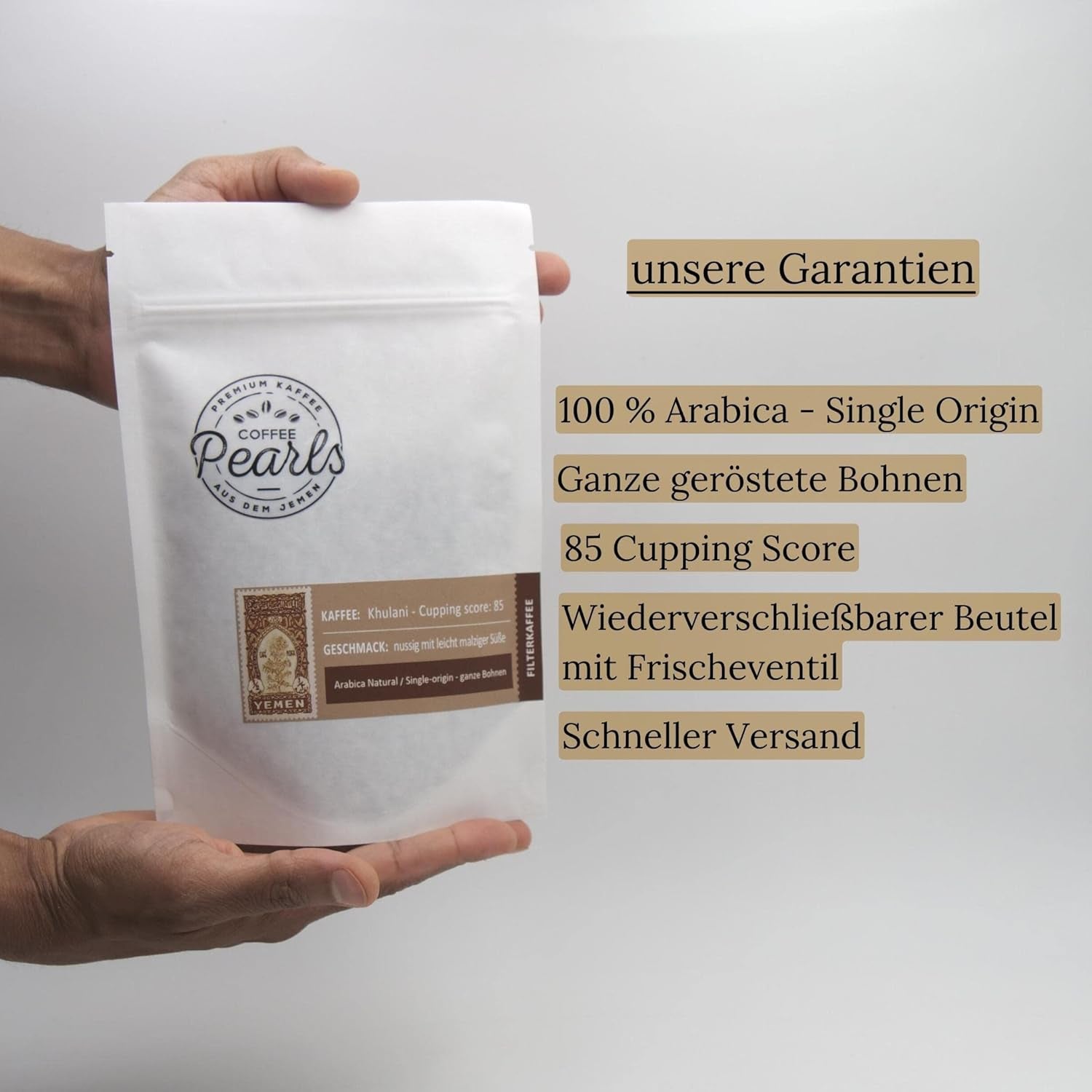 Boab de Mocha Khulani din Yemen | Cafea specială din Yemen de la CoffeePearls® | 100% Arabica, boabe întregi