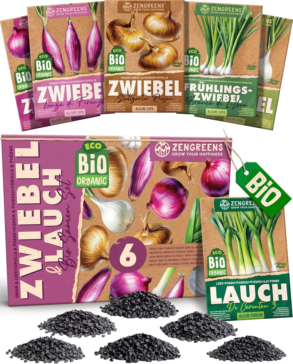 Organic Basil Seeds in a Set of 6 - 6 Basil Seeds for Easy Growing in the Garden, Balcony or Raised Bed - Plant Seeds - Seedlings