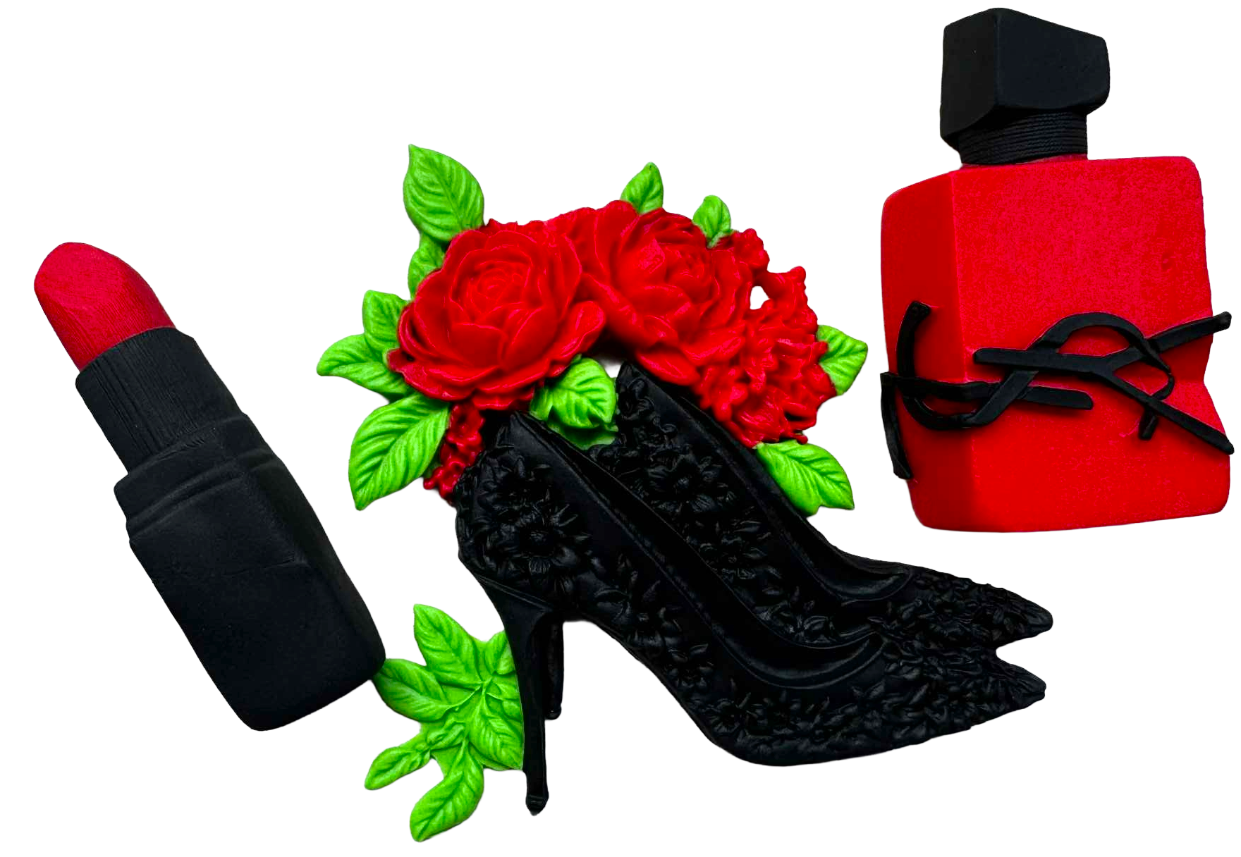 SweetArt Set De Decorațiuni Comestibile Din Pasta De Zahăr 7-9 Cm - 3 Figurine Elegante Pentru Torturi