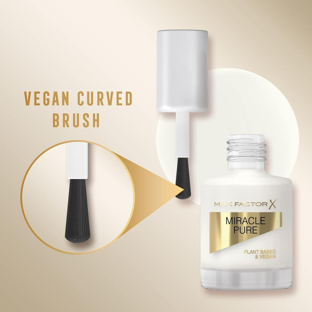 Max Factor Miracle Pure Nail Color 155 Coconut Milk Vegan Long Lasting Quick Dry Nail Polish 12ml (2 Pack)