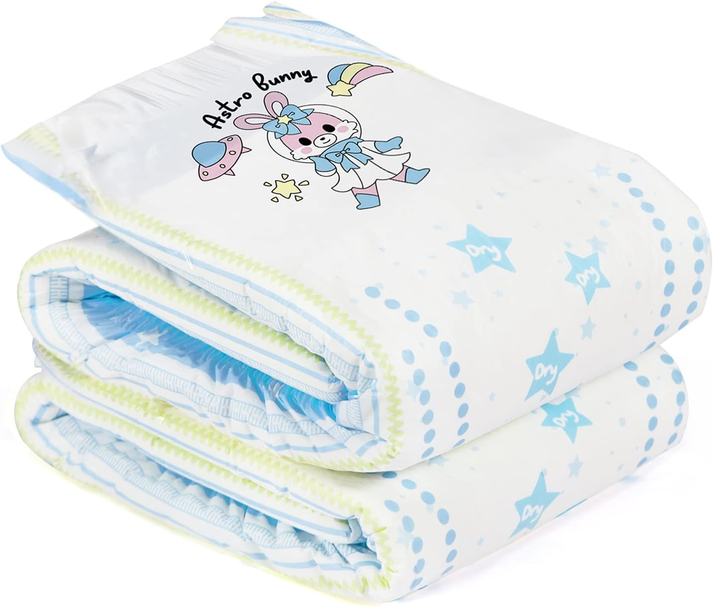 Adult Printed Diapers 5500-5800ml 2 Pack, 3 Prints Random Assortment - Astro Babies (L)