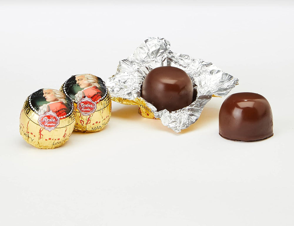 Mozart Baroque - Authentic Mozart Dark Chocolate Marzipan Nougat Balls 12 Pieces 1 x 240g (Pack of 5)