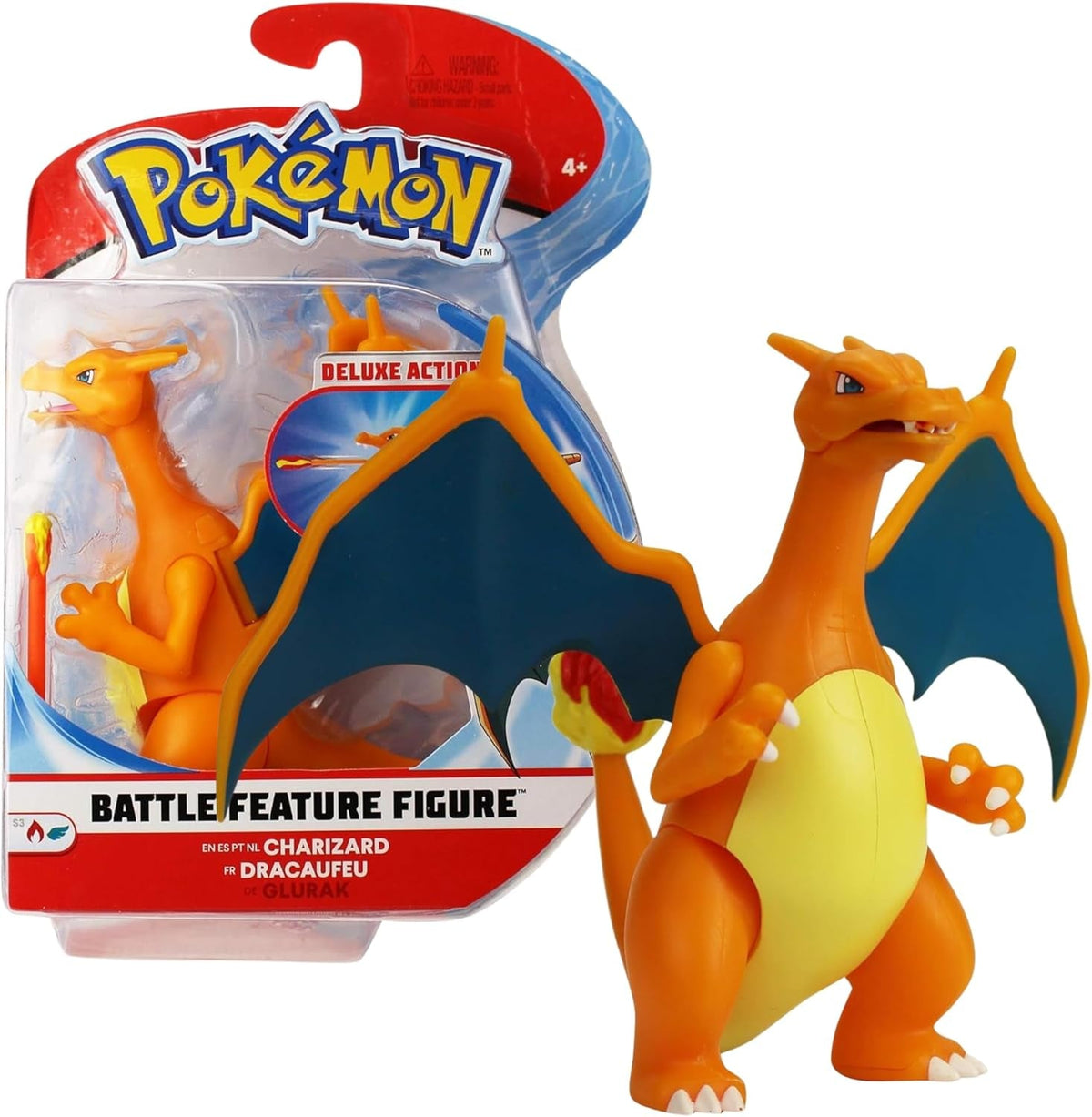 Pokémon PKW0368 - Battle Feature Figure - Glurak Official Movable Figure 11.5cm Action Figures Naty Shop Default Title