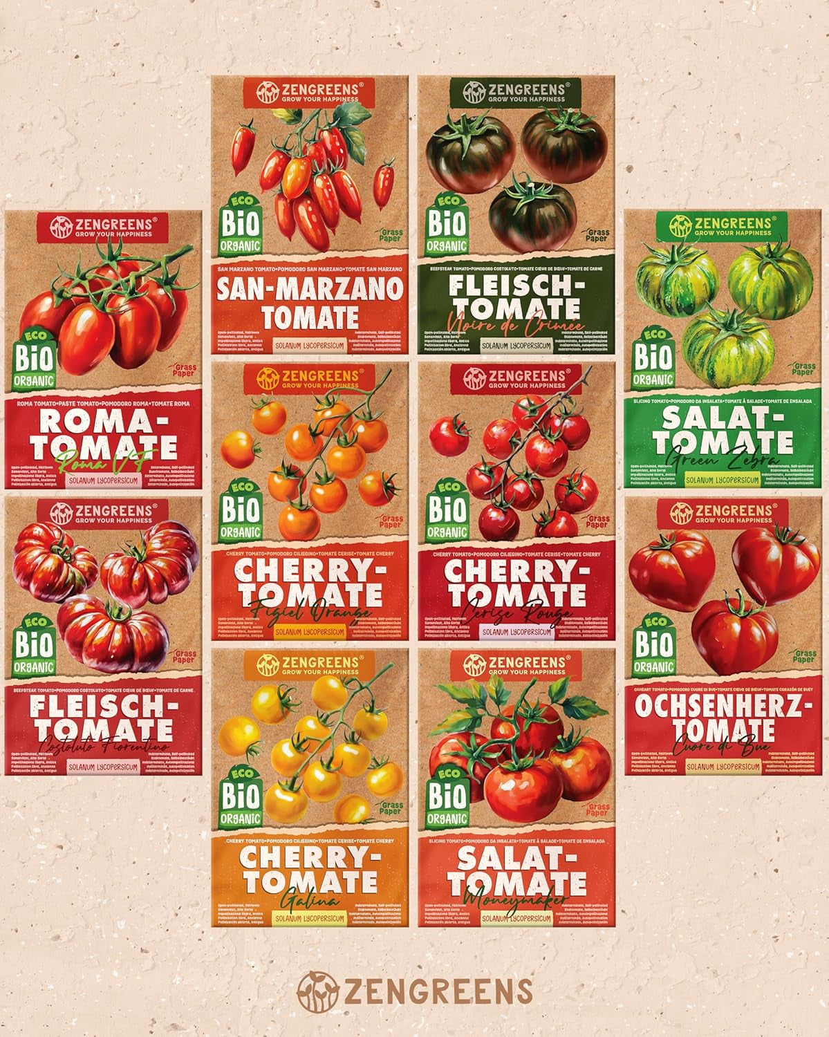 Organic Tomato Seeds in a Set of 10 - 10 Tomato Seeds for Easy Growing in the Garden, Balcony or Raised Bed - Plant Seeds - Seedlings