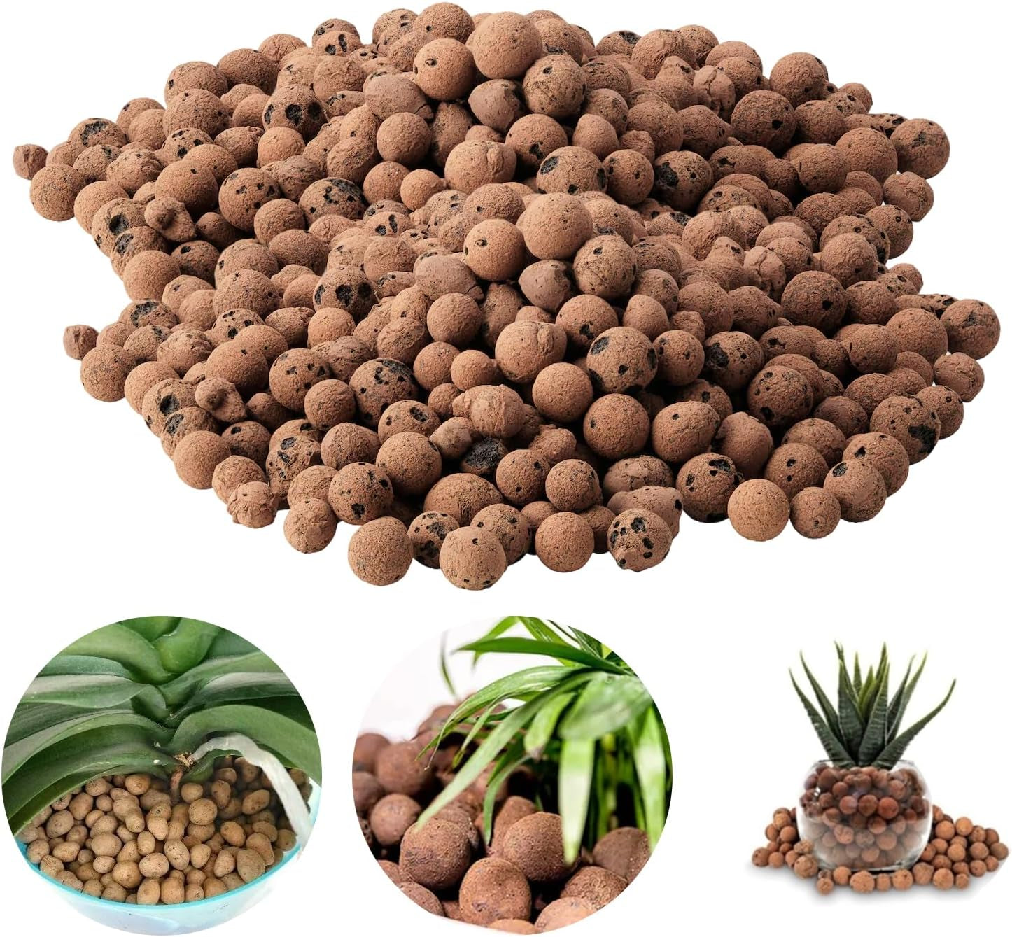 Coarse-Grained Clay Granules, Expanded Clay Granules, Plant Granules, Expanded Clay 1L Hydroponic Planting Substrate, 5-8mm Granulation Clay Granules