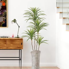 Künstliche Dracaena-Pflanzen Für Den Innenbereich, 120 Cm Hohe Künstliche Tropische Bodenpflanzen Für Den Innenbereich Hoher Künstlicher Topf Künstliche Bäume Für Die Dekoration Von Home-Office