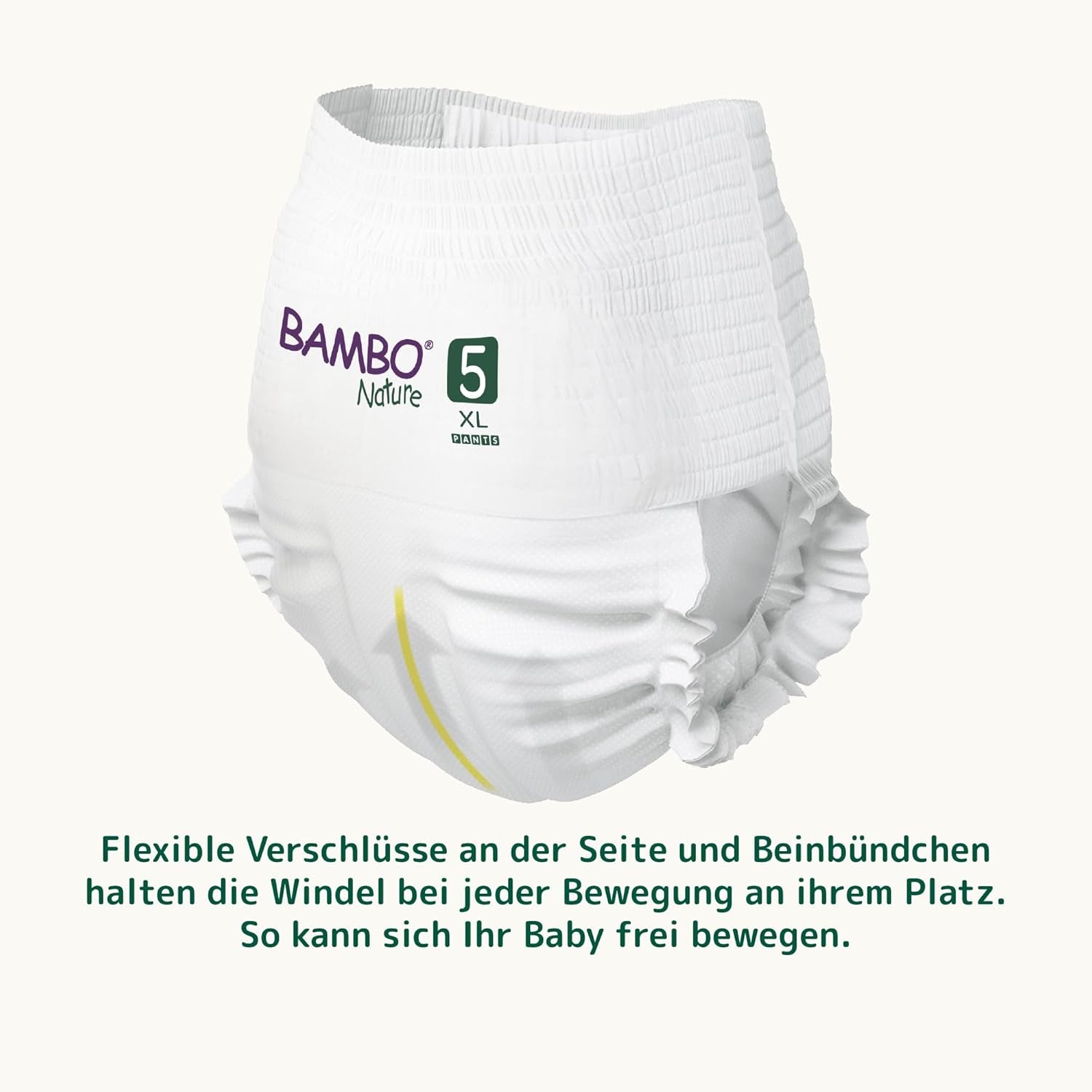 Bambo Nature Diapers, Size 5 (11-17kg) - Monthly Box of 95 | Diapers with improved leakage protection | Ultimate comfort and freedom for active kids | Dermatologically tested diapers