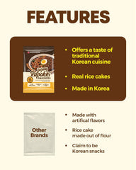 NONGSHIM Rapokki (Jjajang, 400ml) – authentic Korean street food, ramen and rice cakes, black beans; quick and easy to prepare, ready in 4 minutes