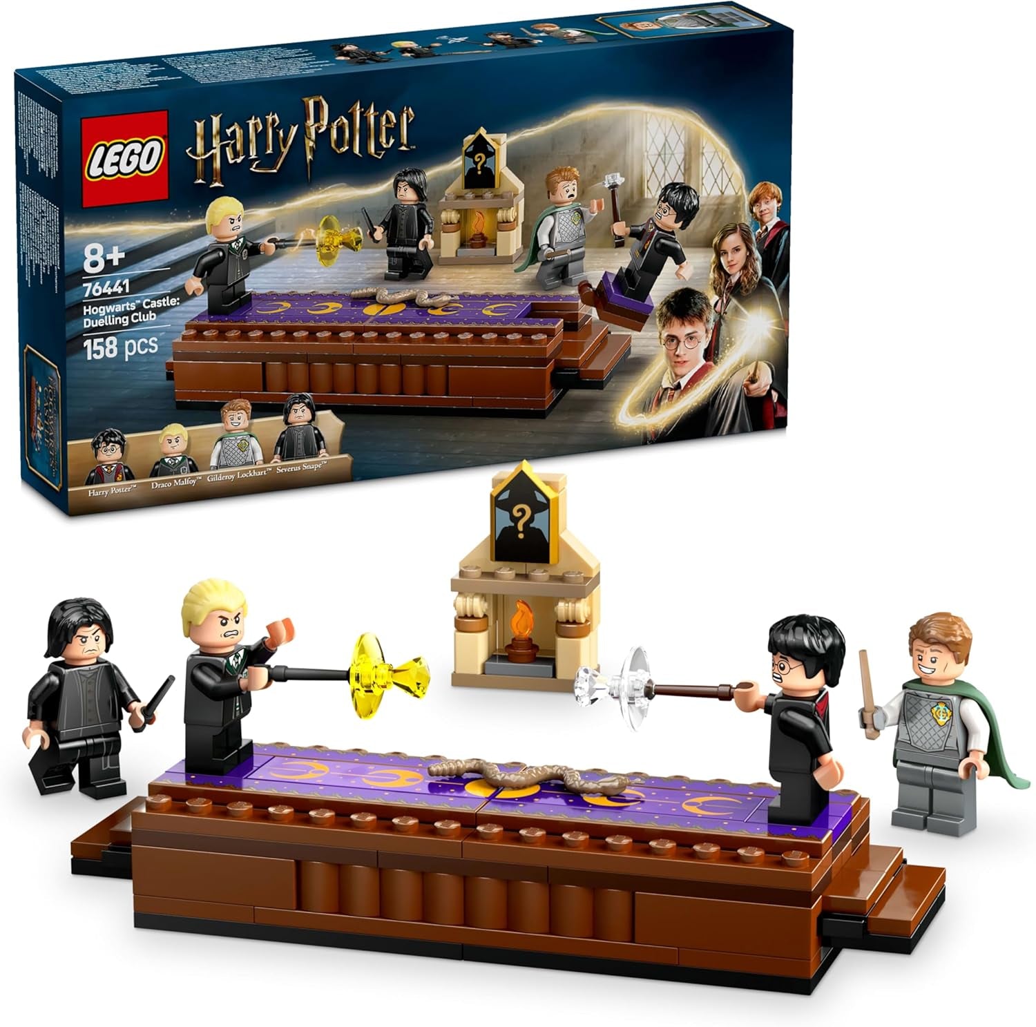 LEGO Harry Potter Hogwarts Castle: Dueling Club Building Set With 4 Minifigures Incl. Draco Malfoy, Gilderoy Lockhart & Severus Snape, set With function For boys and girls aged 8+ 76441 Building sets Besuche den LEGO-Store Default title
