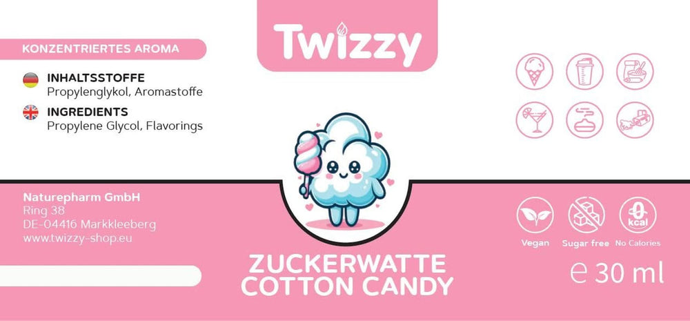 Twizzy Concentrated Cotton Candy Aroma, 30 ml Aromas Naty Shop