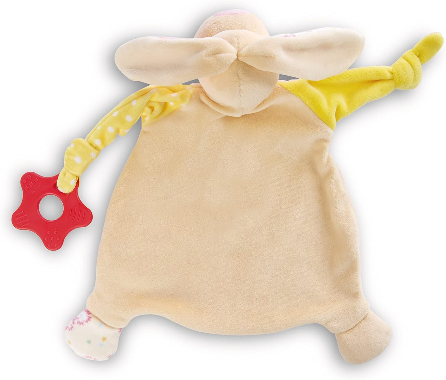 Jucărie de pluș NICI iepuraș cu inel de dentiție și suzetă 25x25cm