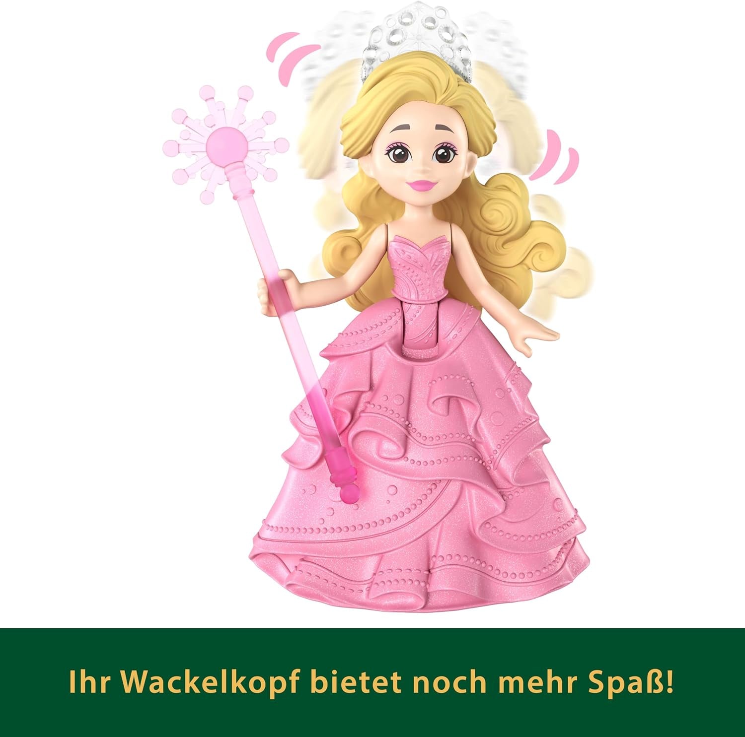 Mattel Universal Pictures Bula Plutitoare a Glindei Rea, Set de Joacă cu Vehicul și Păpușă Mică Glinda în Aspect Familiar, Inspirată de Film, JFM25, [Multicolor]