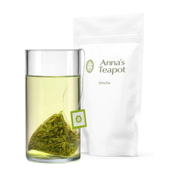 Anna'S Teapot Sencha Ceai verde organic Pliculețe - Ceai verde japonez organic 20 pliculețe piramidale într-o pungă resigilabilă