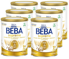BEBA SUPREME JUNIOR 1 Plus - Drink for children from 1 year, with complex 6 HMO, lactose free, palm oil free, fish oil free, food for small children, baby milk powder, pack of 6 (6 x 800g)