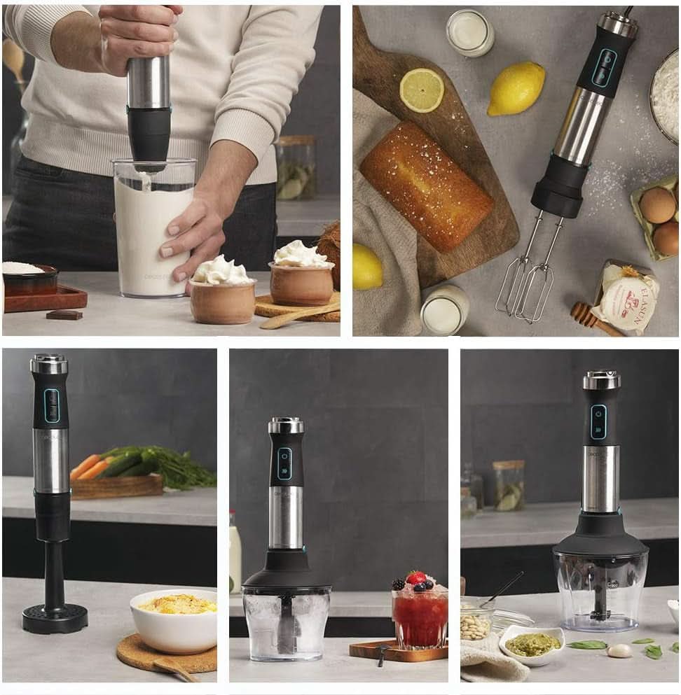 Cecotec Stabmixer Power Titanblack 1500 XL Perfectcream&Crush. 1500 W, Crossblades Technologie Mit 4-Klinge-Blättern Mit Schwarzer Titan-Beschichtung, Extralangem Fuß, Spritzschutz-Klingeneinsatz Mama si Copilul Naty Shop