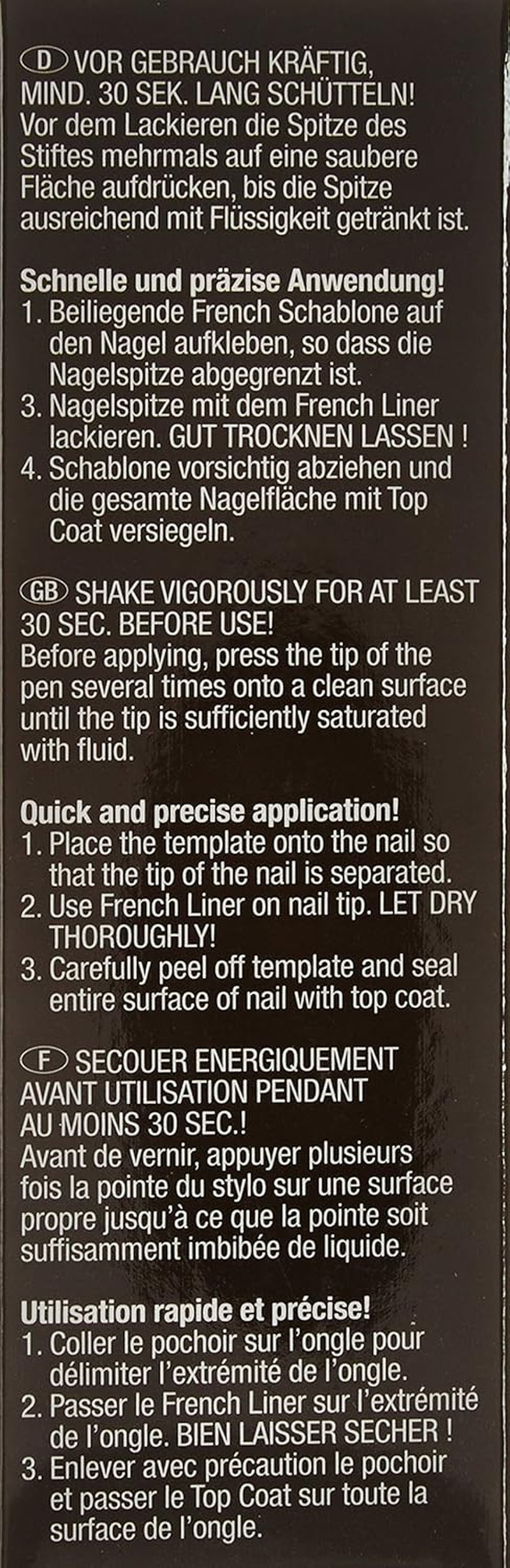 Eyeliner set French Liner alessandro Effect Polish, white, 1 pack (3.2 ml + 5 ml)