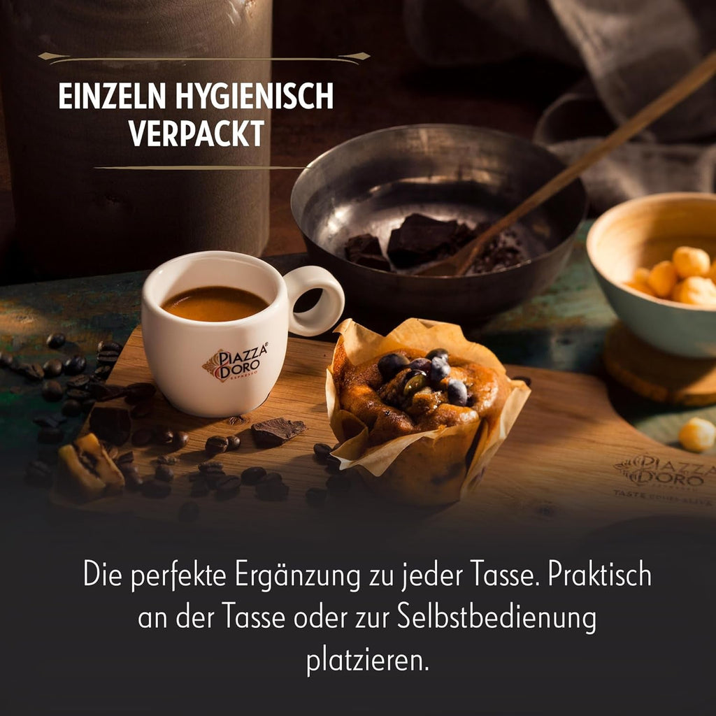 Piazza D'Oro Zuckersticks, Hygienisch Einzeln Verpackter Portionszucker (900 Stück À 4G) Indulcitori Naty Shop