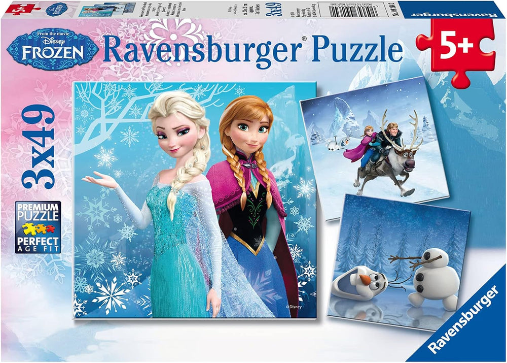 Ravensburger Children's Puzzle - 09264 Adventures in Winterland - jigsaw puzzle for children aged 5+, Disney Frozen jigsaw puzzle with 3X49 pieces Puzzle Naty Shop Default title