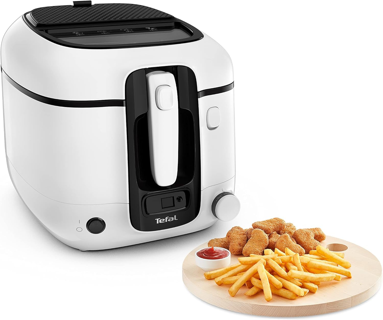 Tefal Super Uno Access Fryer, Capacity 2.2 L, Dishwasher Safe Parts, Odor Filter Appliances Naty Shop Super Uno Mit Timer Weiß/Schwarz