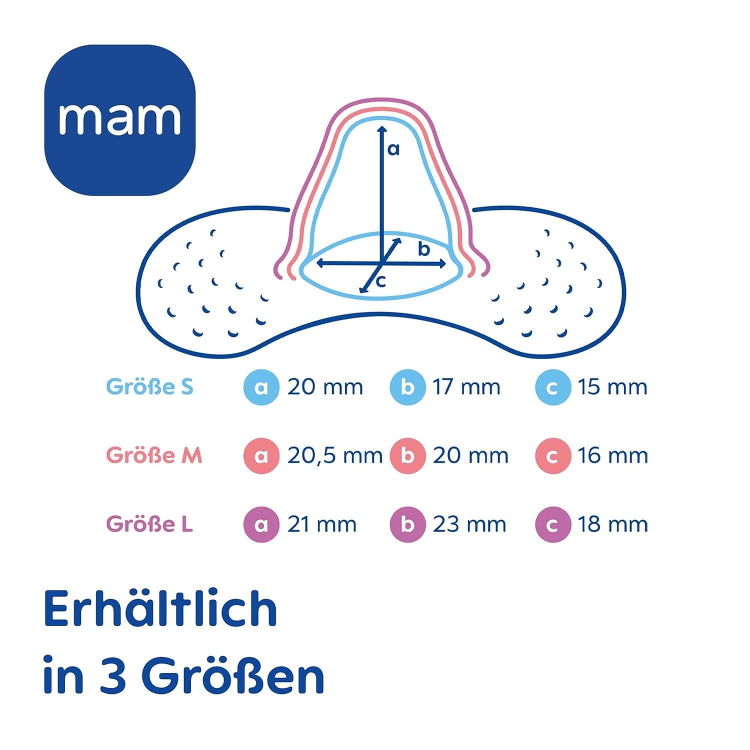MAM Stillhütchen Größe S (Ø 17 Mm) Im 2Er-Set, Extra Weiche Brusthütchen Zum Schutz Beim Stillen, Brustwarzenschutz Für Maximalen Hautkontakt Zwischen Mutter Und Kind Accessories Food and Breastfeeding Bebe Naty Shop
