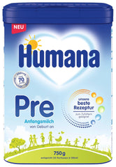 Formula Humana Pre Infant 750g - Package - Milk for babies from birth - Formula for babies as a substitute or supplement for breast milk - Food for babies